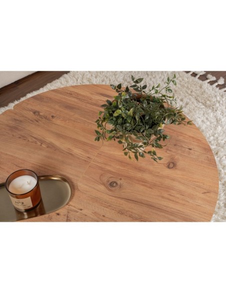 Mesa de Centro GÅDE Ø90 cm, MDF Acabado Pino Atlántico
