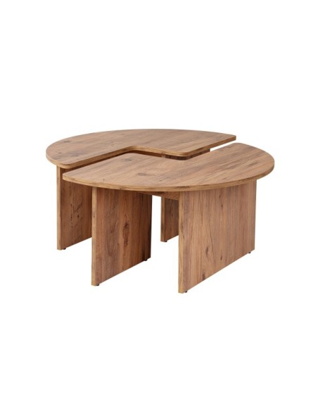 Mesa de Centro GÅDE Ø90 cm, MDF Acabado Pino Atlántico