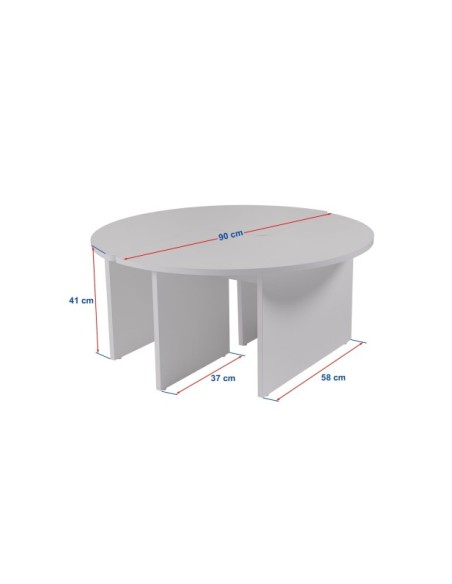 Mesa de Centro GÅDE Ø90 cm, MDF Acabado Pino Atlántico