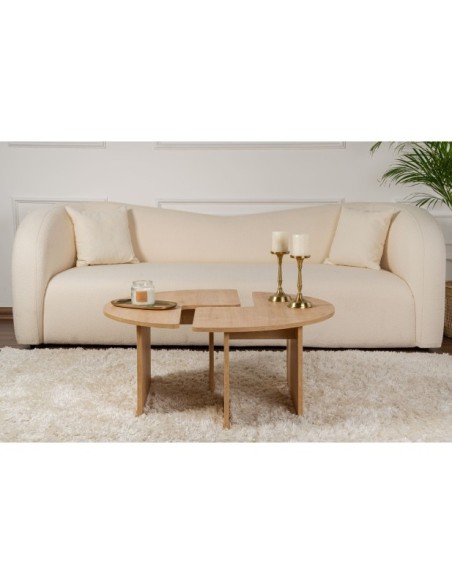 Mesa de Centro GÅDE Ø91 cm, MDF Acabado Roble