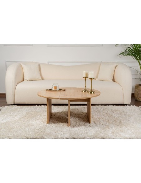 Mesa de Centro GÅDE Ø91 cm, MDF Acabado Roble