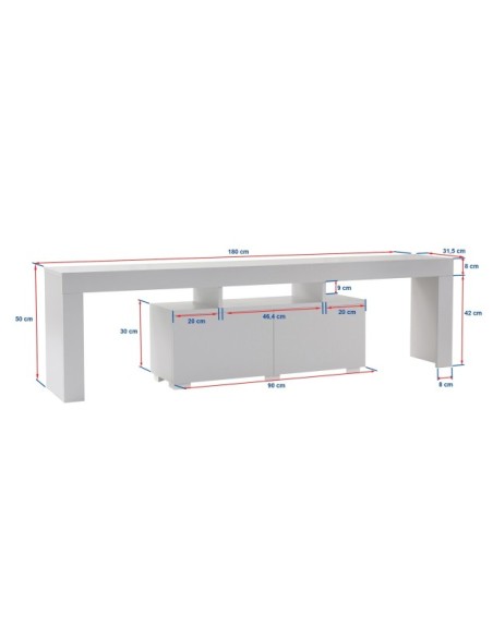 Mueble TV AURORA, MDF Acabado Pino Atlántico