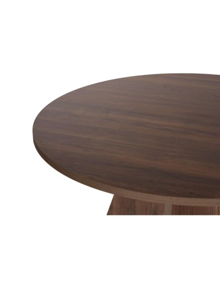 Mesa KALI Ø120 cm de Comedor, MDF Acabado Nogal