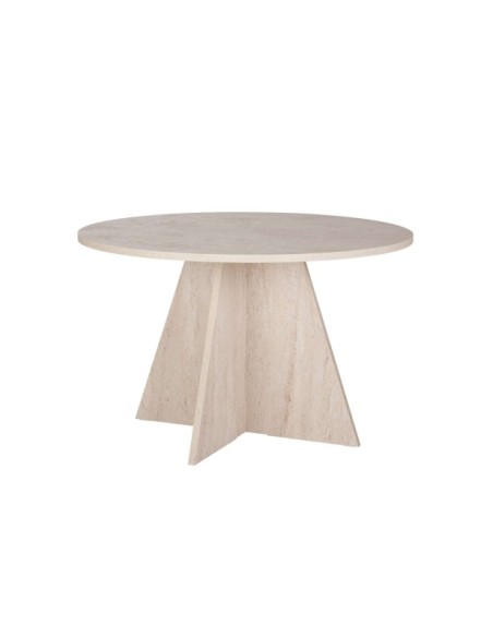 Mesa KALI Ø120 cm de Comedor, MDF Acabado Mármol