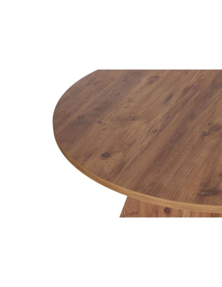 Mesa KALI Ø120 cm de Comedor, MDF Acabado Pino Atlántico