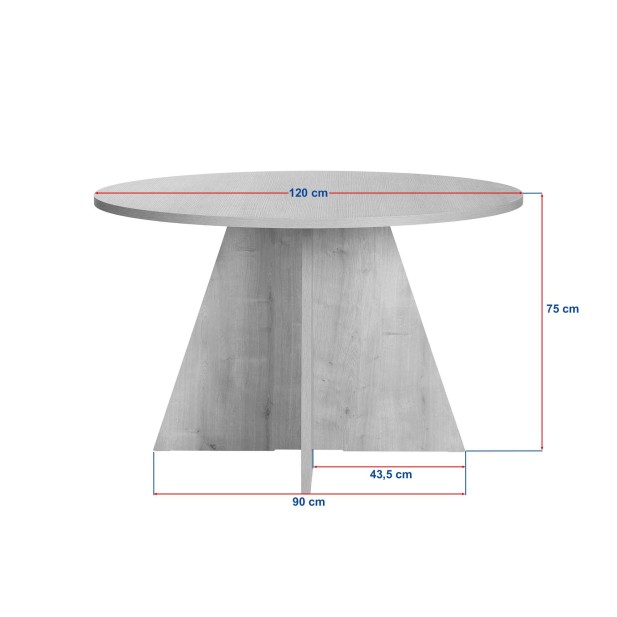 Mesa KALI Ø120 cm de Comedor, MDF...