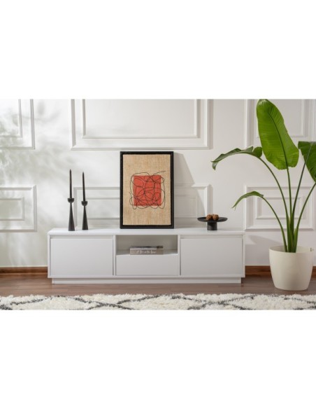 Mueble TV AVANT, MDF Acabado Blanco Natural