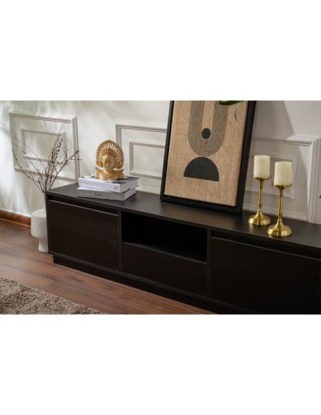 Mueble TV AVANT, MDF Acabado Madera Negra