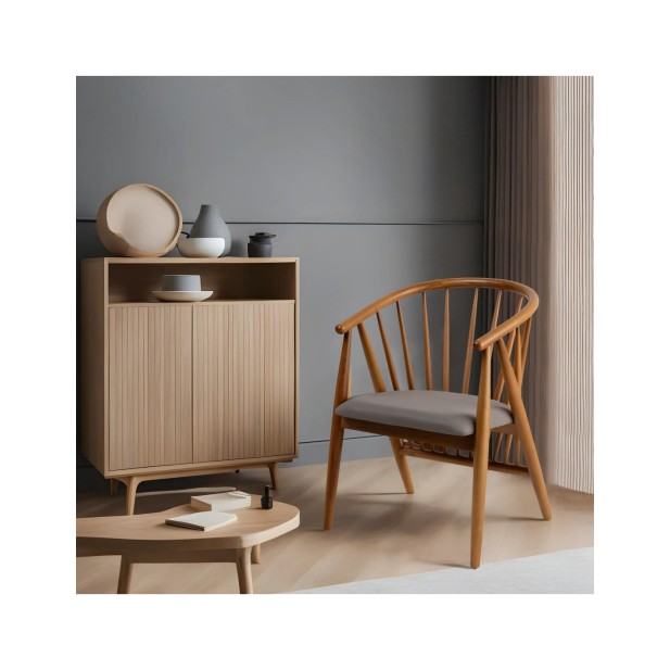 Silla con Brazos TIDLØS, Madera Natural