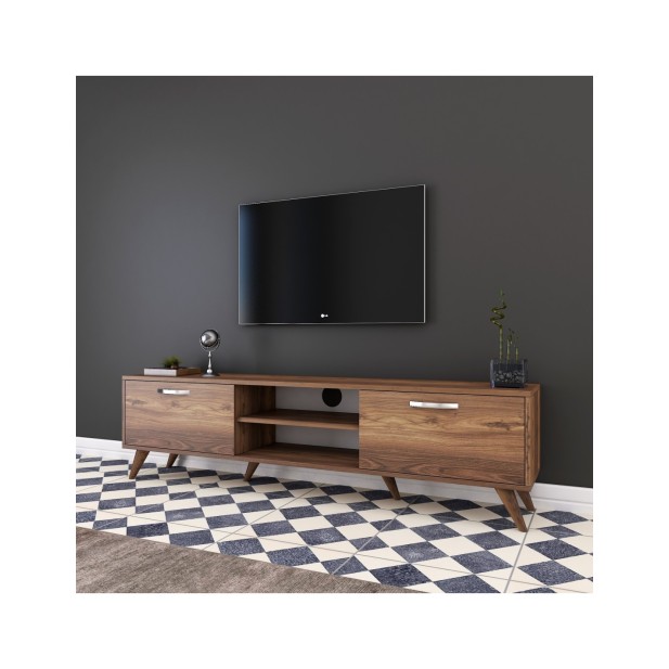 Mueble TV SYBIL, MDF Acabado Nogal