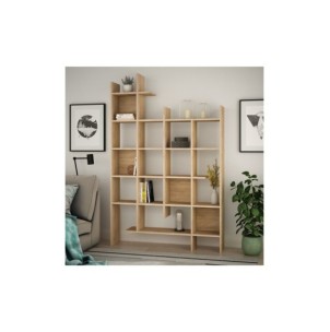 Estantería GITTER 188x122 cm, MDF Acabado Roble