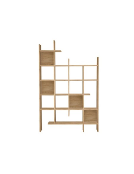 Estantería GITTER 188x122 cm, MDF Acabado Roble