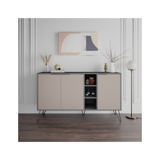 Aparador RITA, MDF Acabado Antracita...