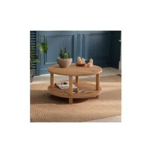 Mesa de Centro MØDE Ø70 cm, MDF Acabado Pino Atlántico