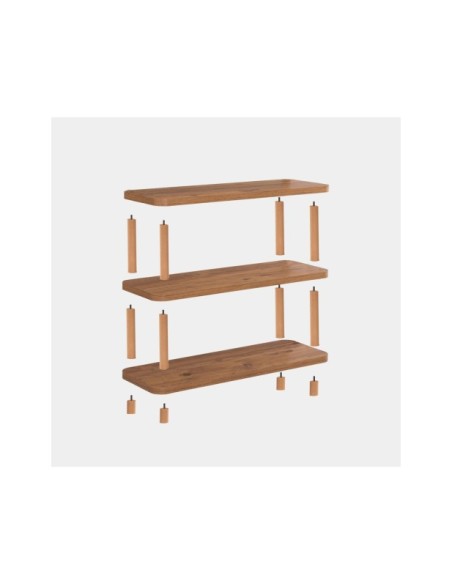 Estantería SENA 80x75 cm, MDF Acabado Pino Atlántico