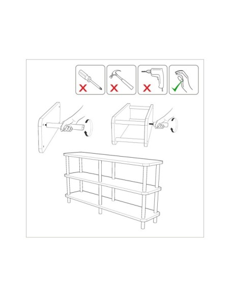 Estantería SENA 150x75 cm, MDF Acabado Pino Atlántico