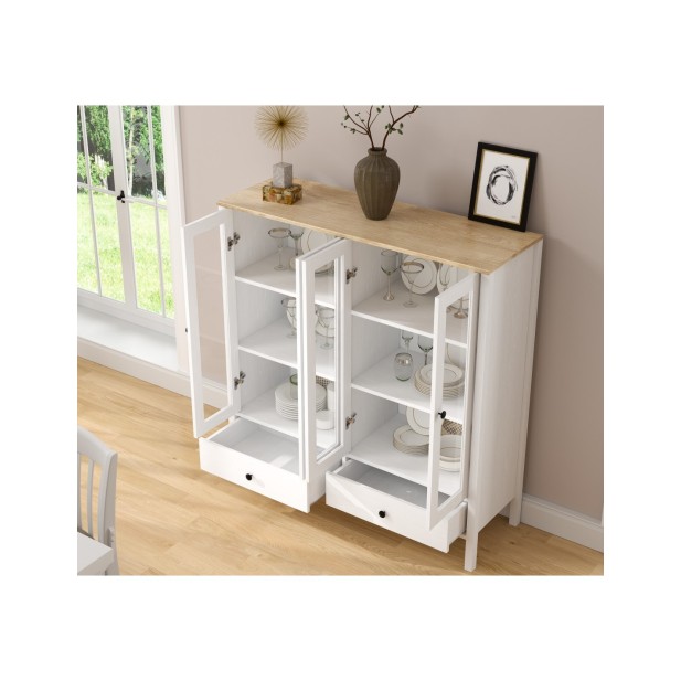 Vitrina con 2 Cajones VISE 136x130...