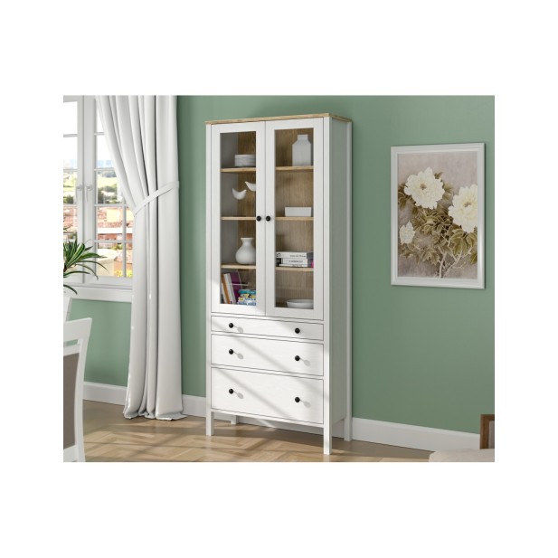 Vitrina Aparador con 3 Cajones VISE...