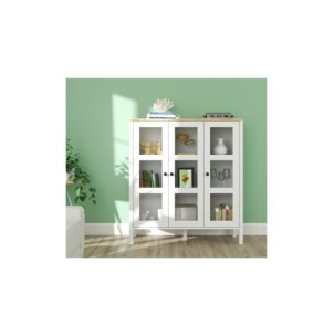 Vitrina VISE 123x112 cm, MDF Acabado Blanco