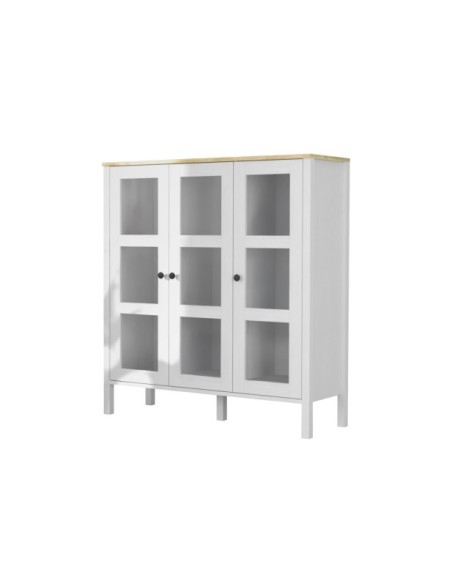 Vitrina VISE 123x112 cm, MDF Acabado Blanco