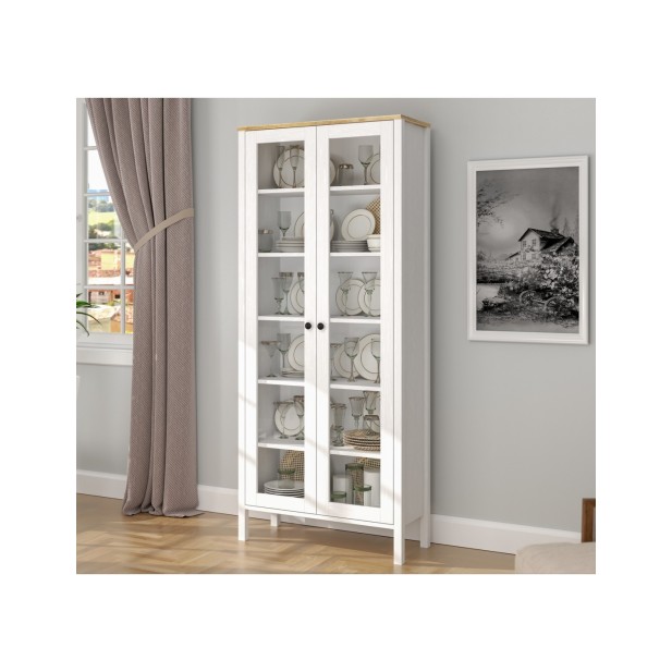 Vitrina VISE 194x83 cm, MDF Acabado...