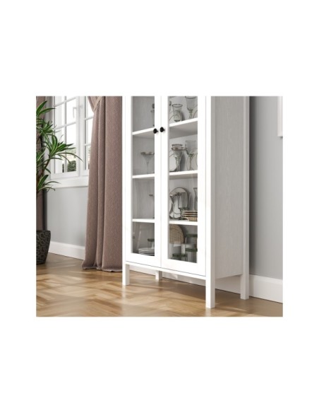 Vitrina VISE 194x83 cm, MDF Acabado Blanco
