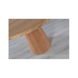 Mesa KOMET Ø100 cm de Comedor, Haya Natural / MDF 2