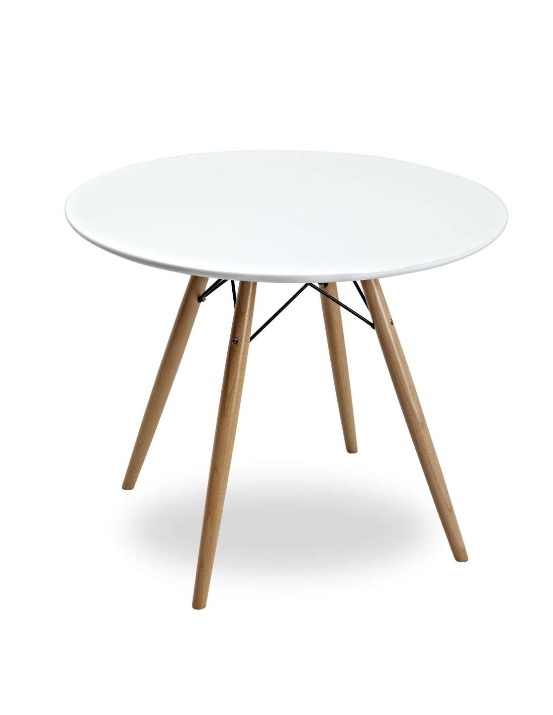 Mesa de Comedor Redonda TENDAR 80cm Estilo Eames, Blanca Mesa de Comedor Redonda TENDAR 80cm Estilo Eames, Blanca