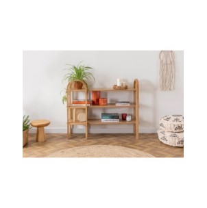 Estantería OZER 110x90 cm, Fresno Natural / MDF 2