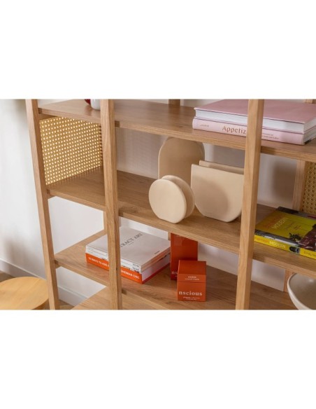 Estantería OZER 120x160 cm, Fresno Natural / MDF