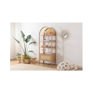 Estantería OZER 75x182 cm, Fresno Natural / MDF