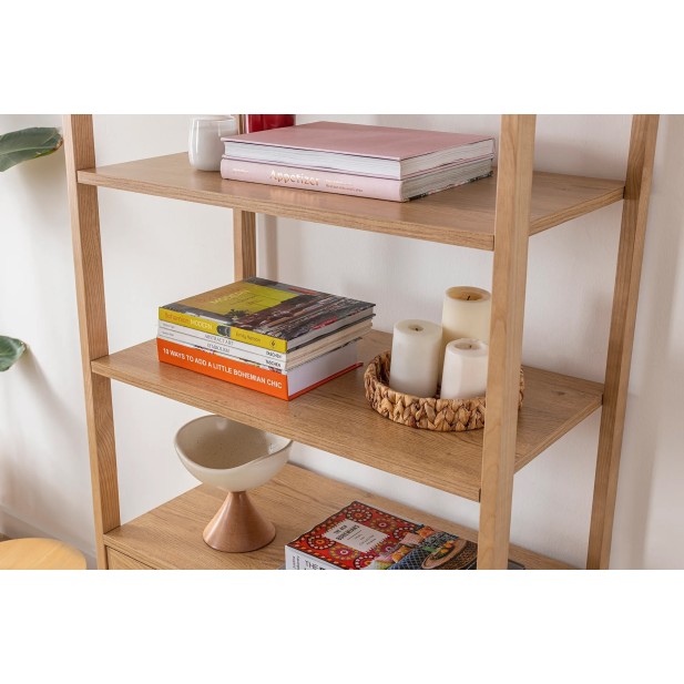 Estantería OZER 75x182 cm, Fresno...