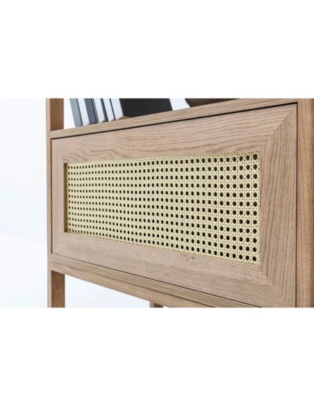 Estantería OZER 75x182 cm, Fresno Natural / MDF