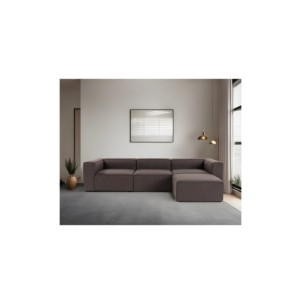 Sofá Esquinero MODI 296x185 cm, Lino Marrón Oscuro /... 2
