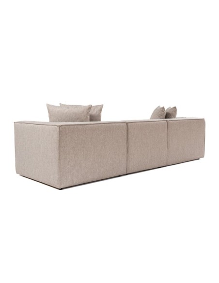 Sofá SKADI 3 Plazas 270x95 cm, Lino Arena / Madera de Haya