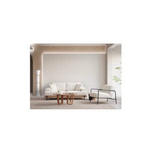 Sofá FREI ROBLE 3 Plazas 220x98 cm, Textil Blanco /...