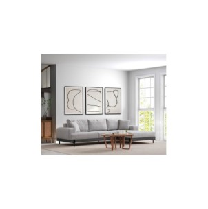 Sofá Esquinero FREI NEGRO (Derecho) 280x170 cm, Textil... 2