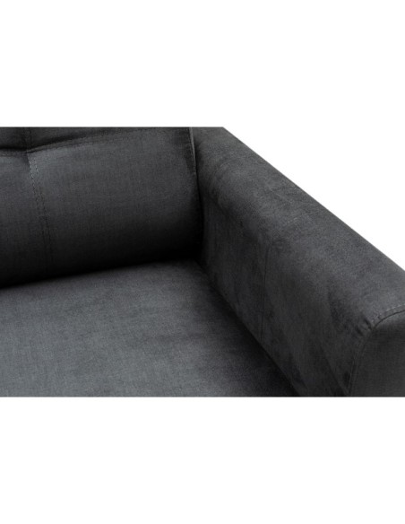 Sofá Esquinero ONYX (Izquierdo) 274x174 cm, Textil Antracita / Metal Negro
