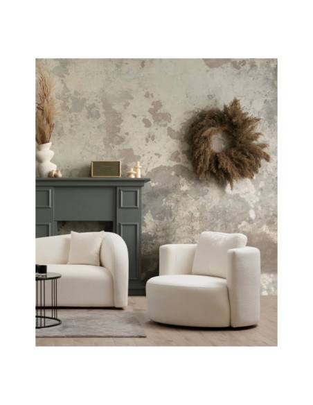 Butaca EMBLA 105x100 cm, Textil Crema