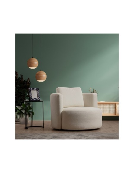 Butaca EMBLA 105x100 cm, Textil Crema