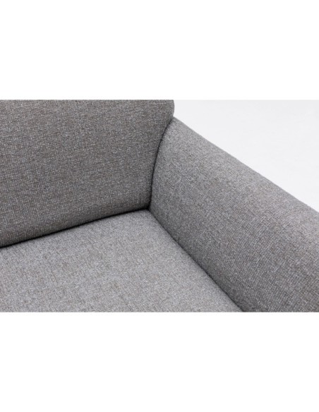 Sofá Esquinero GENEVE 273x162 cm, Textil Gris Claro / Madera de Haya
