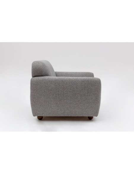 Butaca GENEVE 90x86 cm, Textil Gris Claro / Madera de Haya