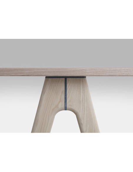 Mesa ARKO 160x75 cm de Comedor, Linóleo Roble / Negro - Lundbergs Möbler