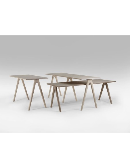 Mesa ARKO 200x90 cm de Comedor, Linóleo Roble / Negro - Lundbergs Möbler