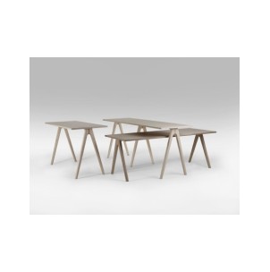 Mesa ARKO 240x90 cm de Comedor, Linóleo Roble / Negro -... 2