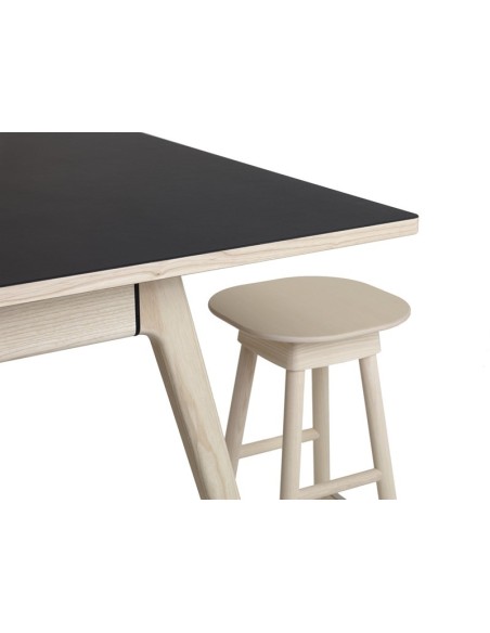 Mesa ARKO GRANDE 240x120 cm de Comedor, Linóleo Roble / Negro - Lundbergs Möbler