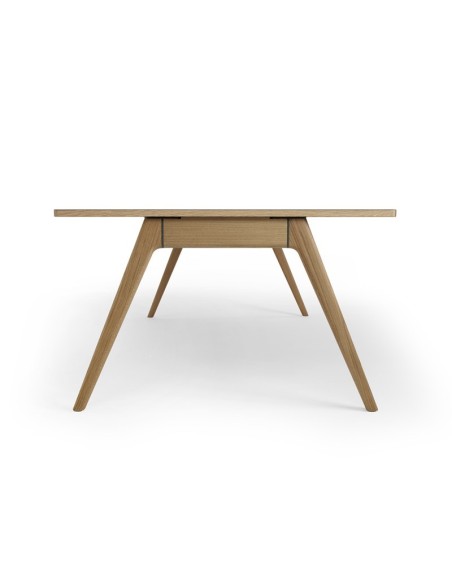 Mesa ARKO GRANDE 240x120 cm de Comedor, Linóleo Roble / Negro - Lundbergs Möbler