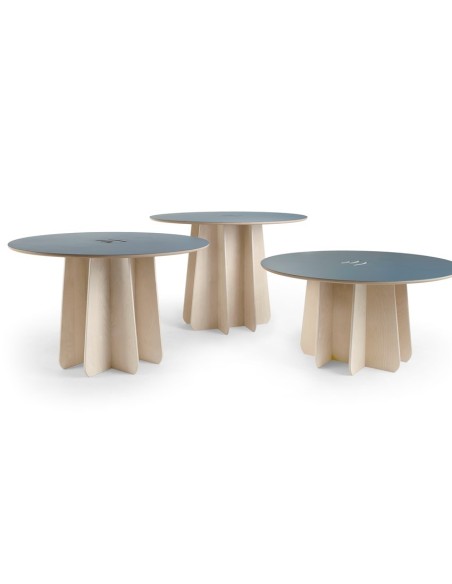 Mesa FUNGHI TONDO Ø120 cm de Comedor, Linóleo Burdeos - Lundbergs Möbler