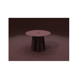 Mesa FUNGHI TONDO Ø150 cm de Comedor, Linóleo Burdeos -...