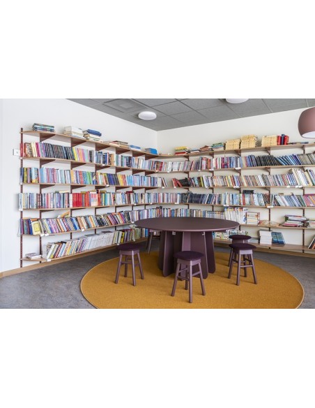 Mesa FUNGHI TONDO Ø150 cm de Comedor, Linóleo Burdeos - Lundbergs Möbler